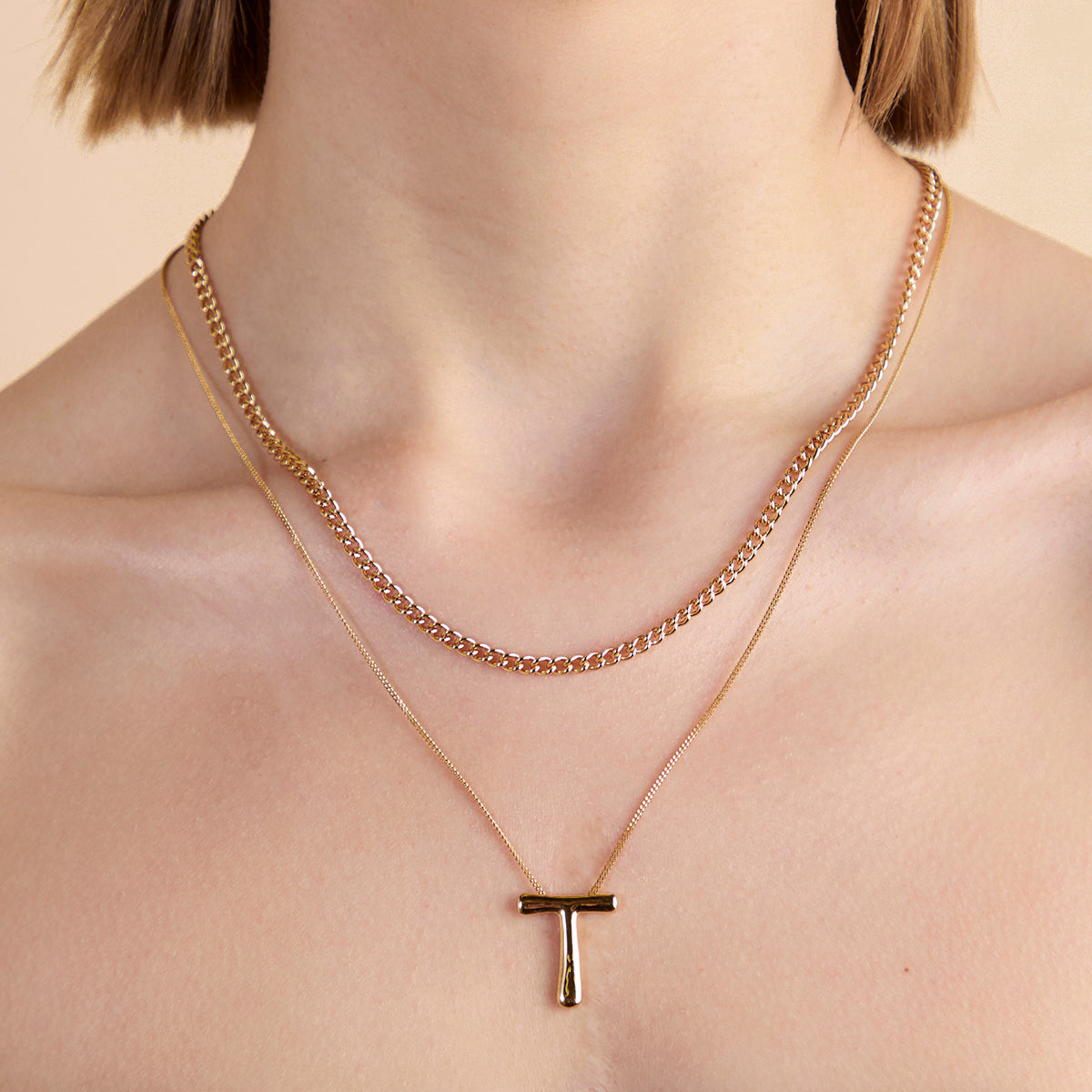 Bold Essential Curb Chain Necklace in Gold-Astrid &amp; Miyu