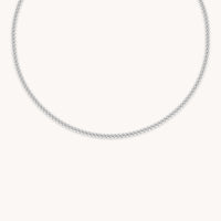 Bold Essential Curb Chain Necklace in Silver-Astrid &amp; Miyu