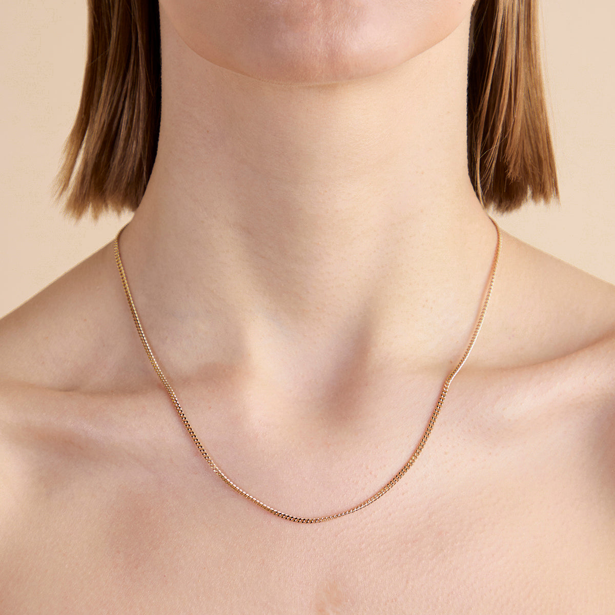 Essential Curb Chain Necklace in Gold-Astrid &amp; Miyu
