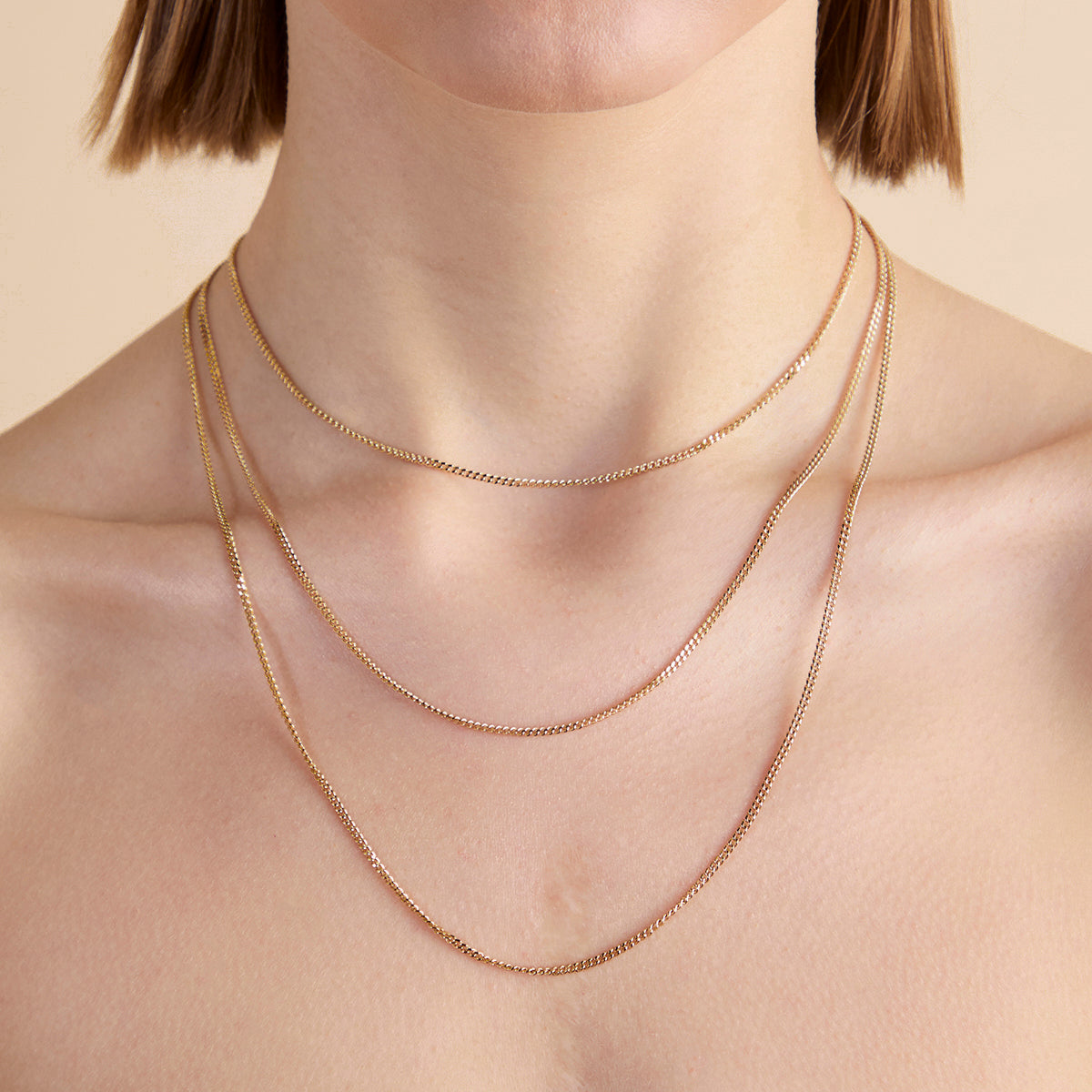 Essential Curb Chain Necklace in Gold-Astrid &amp; Miyu