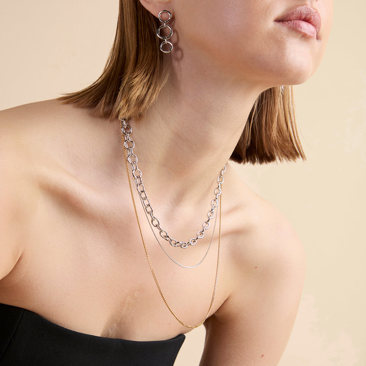 Essential Curb Chain Necklace in Gold-Astrid &amp; Miyu