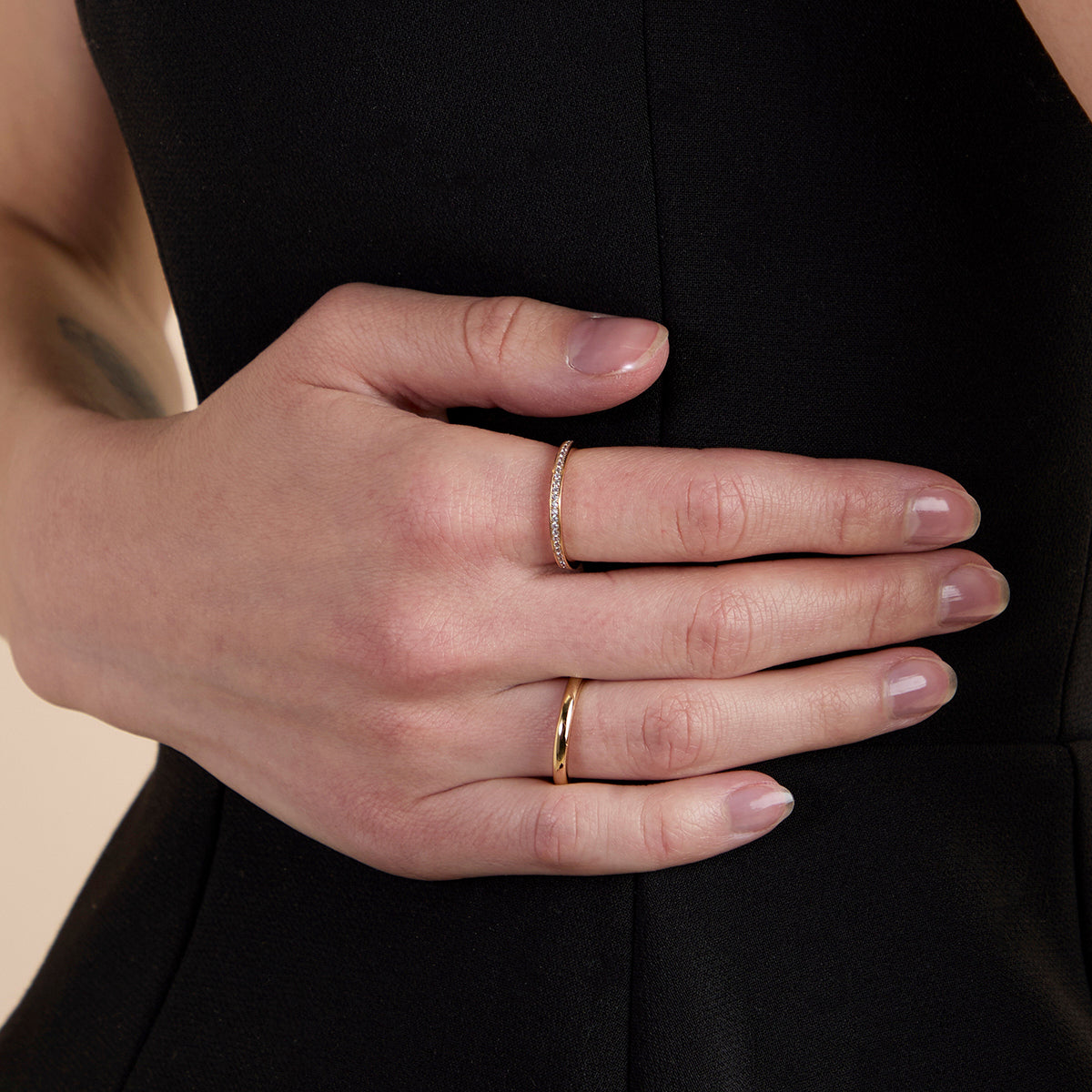 Essential Stacking Ring in Gold-Astrid &amp; Miyu