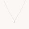 Gold Necklaces - White Topaz Heart Pendant Necklace in Solid White Gold - Pendant Necklaces - Astrid &amp; Miyu