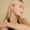 Earrings - Heart Topaz Chain Studs in Solid Gold - Stud Earrings - Astrid &amp; Miyu