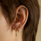 18k Gold Plated Jewellery - Snake Crystal Charm Huggies in Gold - Huggies - Astrid &amp; Miyu