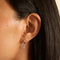 Earrings - Snake Crystal Charm Huggies in Silver - Huggies - Astrid &amp; Miyu