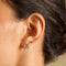 Earrings - Snake Crystal Charm Huggies in Silver - Huggies - Astrid &amp; Miyu