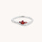 Eternity Collection - Garnet Serpent Wave Ring in Silver - Band Rings - Astrid &amp; Miyu