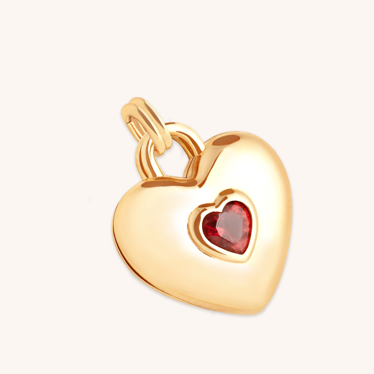 18k Gold Plated Jewellery - Duo Heart Talisman Charm in Gold - Talisman Charm - Astrid &amp; Miyu