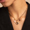 18k Gold Plated Jewellery - Duo Heart Talisman Charm in Gold - Talisman Charm - Astrid &amp; Miyu