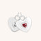 Heart Jewellery - Duo Heart Talisman Charm in Silver - Talisman Charm - Astrid &amp; Miyu