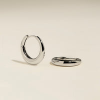 Dome Medium Hoops in Silver-Astrid &amp; Miyu