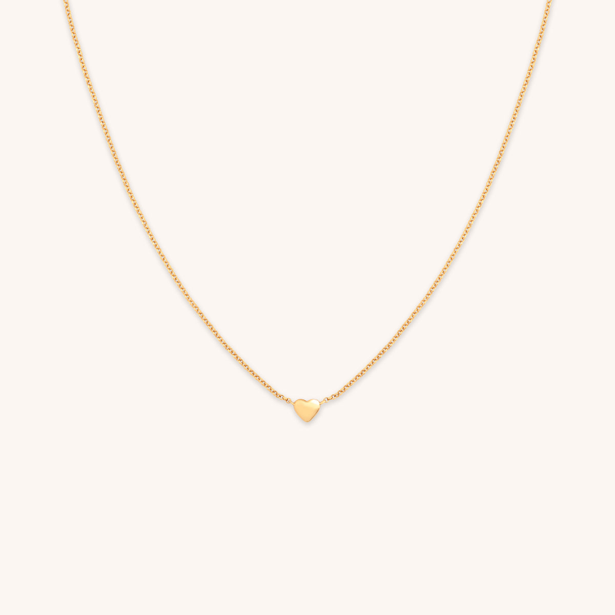 18k Gold Plated Jewellery - Love Heart Charm Necklace in Gold - Charm Necklaces - Astrid &amp; Miyu