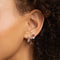 Earrings - Red Heart Drop Studs in Silver - Stud Earrings - Astrid &amp; Miyu