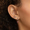 Climber Earrings - Red Heart Climber Studs in Silver - Stud Earrings - Astrid &amp; Miyu