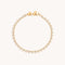 18k Gold Plated Jewellery - Heart Bezel Tennis Bracelet in Gold - Chain Bracelet - Astrid &amp; Miyu