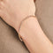 18k Gold Plated Jewellery - Heart Bezel Tennis Bracelet in Gold - Chain Bracelet - Astrid &amp; Miyu