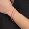 18k Gold Plated Jewellery - Heart Bezel Tennis Bracelet in Gold - Chain Bracelet - Astrid &amp; Miyu