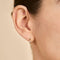 18k Gold Plated Jewellery - Heart Crystal Hoop in Gold - Hoop Earrings - Astrid &amp; Miyu