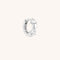 Destiny Collection - Heart Crystal Hoop in Silver - Hoop Earrings - Astrid &amp; Miyu