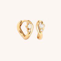 Hidden Heart Molten Huggies in Gold-Astrid &amp; Miyu