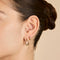 18k Gold Plated Jewellery - Hidden Heart Molten Huggies in Gold - Huggies - Astrid &amp; Miyu
