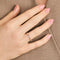 18k Gold Plated Jewellery - Heart Bezel Band Ring in Gold - Band Rings - Astrid &amp; Miyu