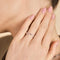 Destiny Collection - Heart Bezel Band Ring in Silver - Band Rings - Astrid &amp; Miyu