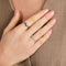 Destiny Collection - Heart Bezel Band Ring in Silver - Band Rings - Astrid &amp; Miyu