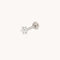 Flower Titanium Piercing Stud in Platinum-Astrid &amp; Miyu
