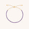 Amethyst February Beaded Bracelet in Solid Gold-Astrid &amp; Miyu