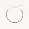 Amethyst February Beaded Bracelet in Solid White Gold-Astrid &amp; Miyu