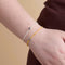 Citrine November Beaded Bracelet in Solid White Gold-Astrid &amp; Miyu