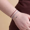 Garnet January Beaded Bracelet in Solid White Gold-Astrid &amp; Miyu