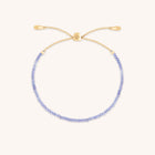 Tanzanite December Beaded Bracelet in Solid Gold-Astrid &amp; Miyu