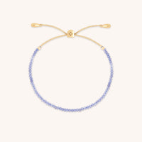 Tanzanite December Beaded Bracelet in Solid Gold-Astrid &amp; Miyu