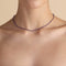 Amethyst February Beaded Necklace in Solid Gold-Astrid &amp; Miyu