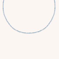 Aquamarine March Beaded Necklace in Solid Gold-Astrid &amp; Miyu
