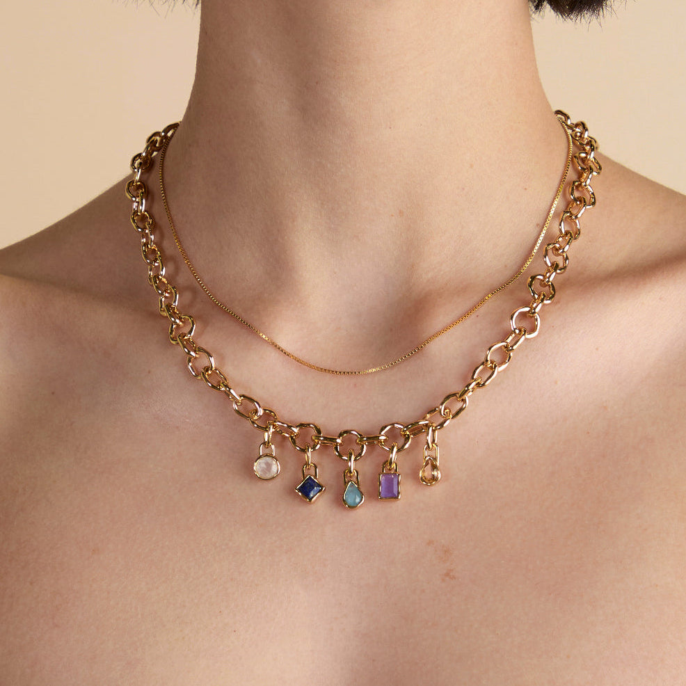 Moonstone June Clip Charm in Gold-Astrid &amp; Miyu