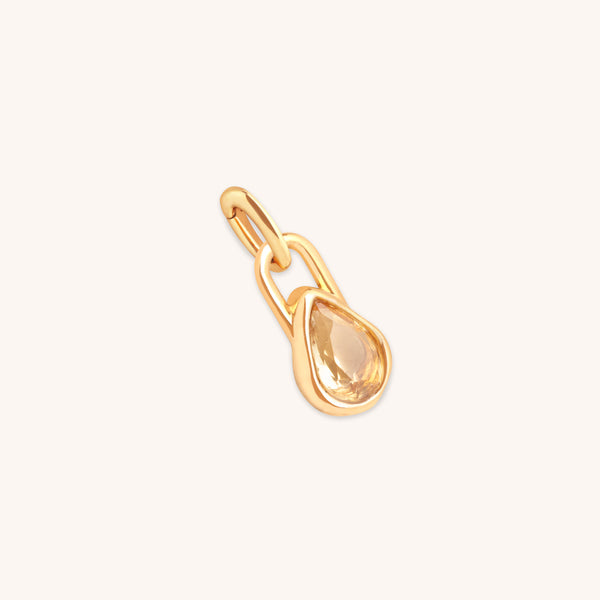 Citrine November Clip Charm in Gold-Astrid &amp; Miyu