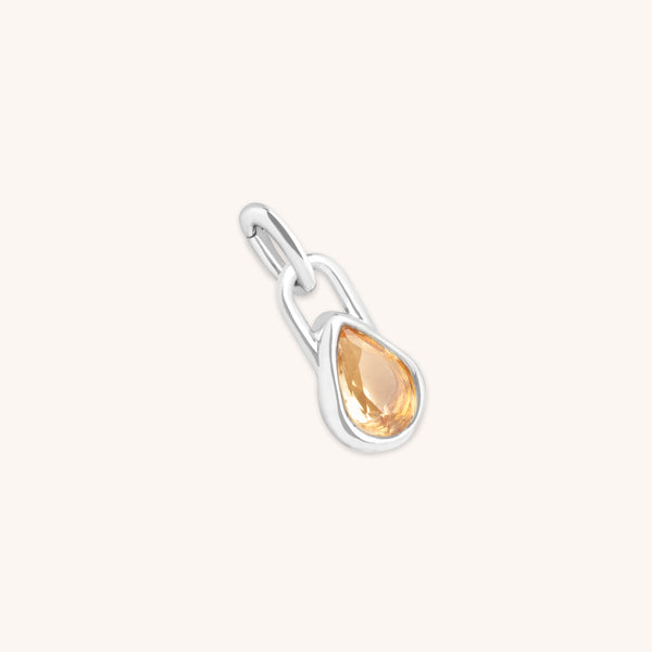 Citrine November Clip Charm in Silver-Astrid &amp; Miyu