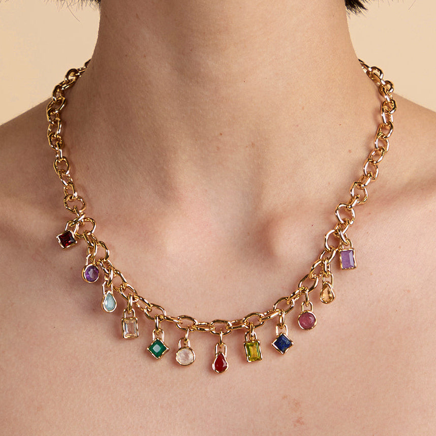 Tourmaline October Clip Charm in Gold-Astrid &amp; Miyu