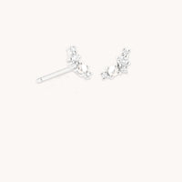 Lab Diamond & Pearl Cluster Studs-Astrid &amp; Miyu