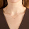 Lab Diamond & Pearl Cluster Necklace-Astrid &amp; Miyu