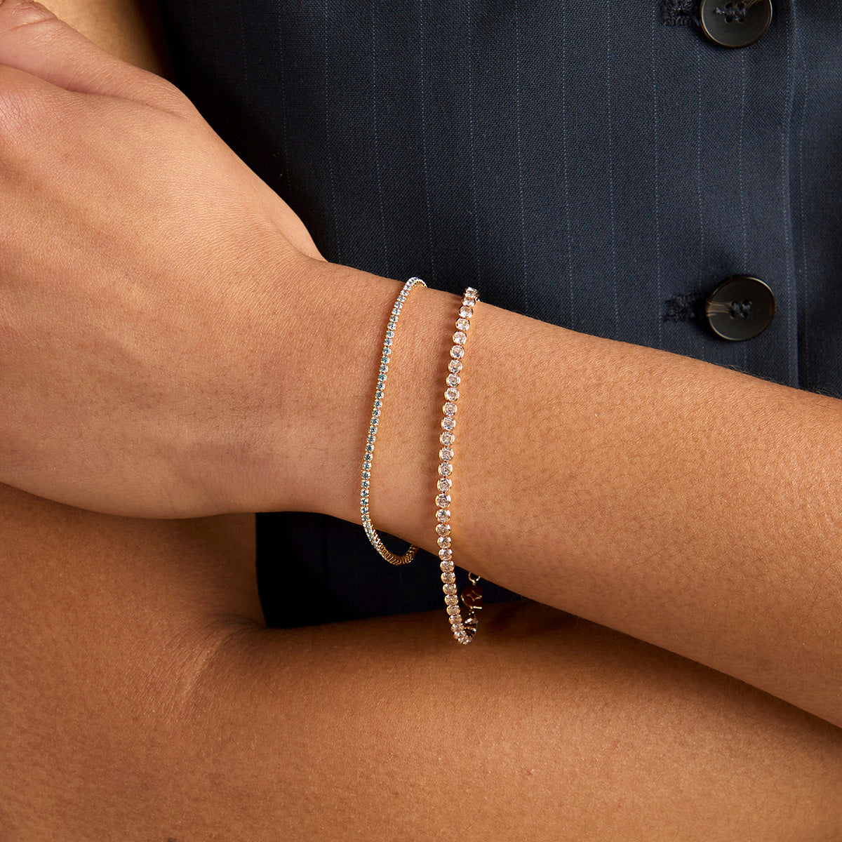 Blue Tennis Bracelet-Astrid &amp; Miyu