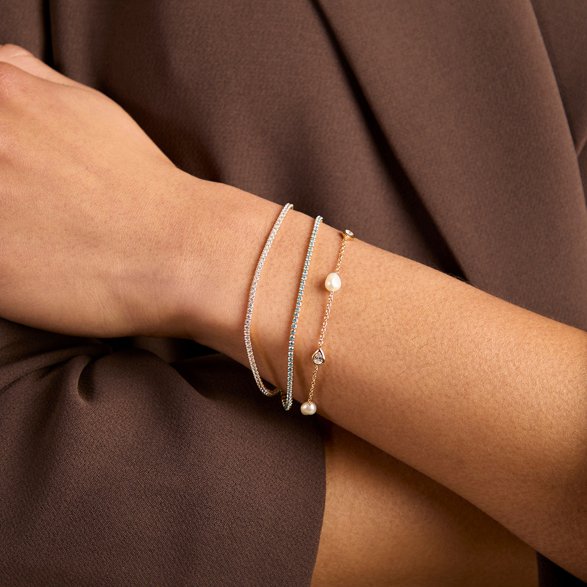 Blue Tennis Bracelet-Astrid &amp; Miyu