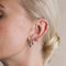 Molten Blue Crystal Hoops in Silver-Astrid &amp; Miyu
