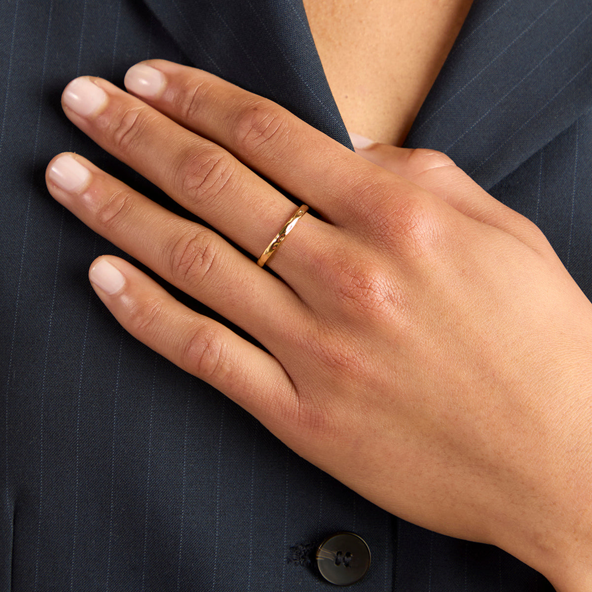 Molten Texture Band Ring-Astrid &amp; Miyu