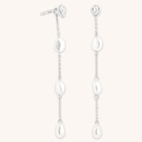Pearl Chain Drop Studs-Astrid &amp; Miyu