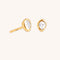 Pear Bezel Studs-Astrid &amp; Miyu